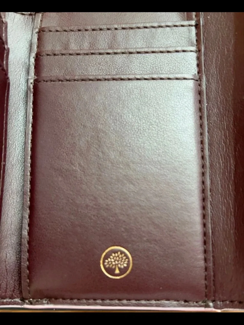 Mulberry Blush Pink Leather Wristlet Wallet with Gold Ring Detail